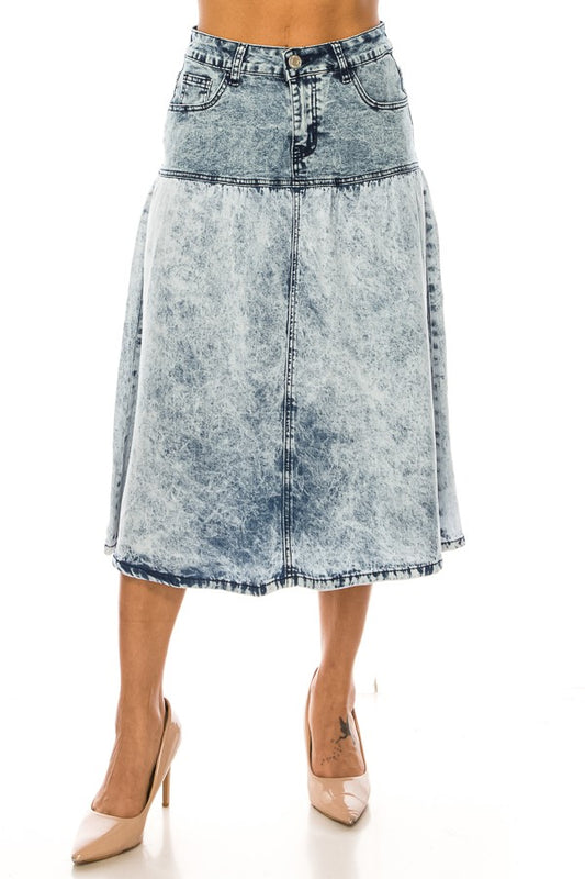 PLUS SIZE> MIDI> ACID WASH> A-LINE
