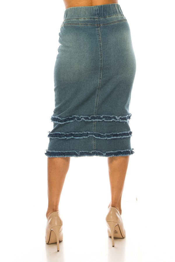FRAYED HEM & RUFFLES