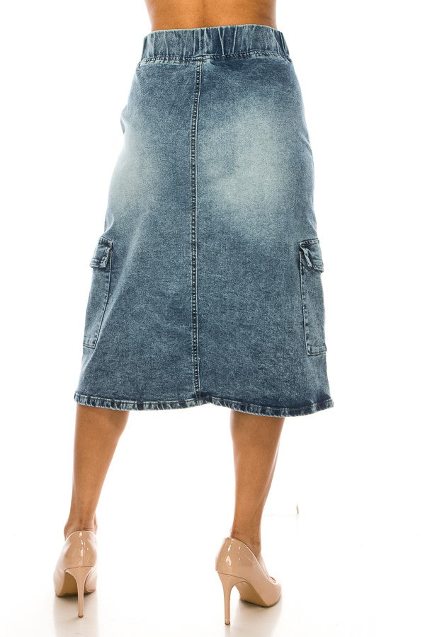 CARGO>SNOW WASH> ELASTIC WAIST