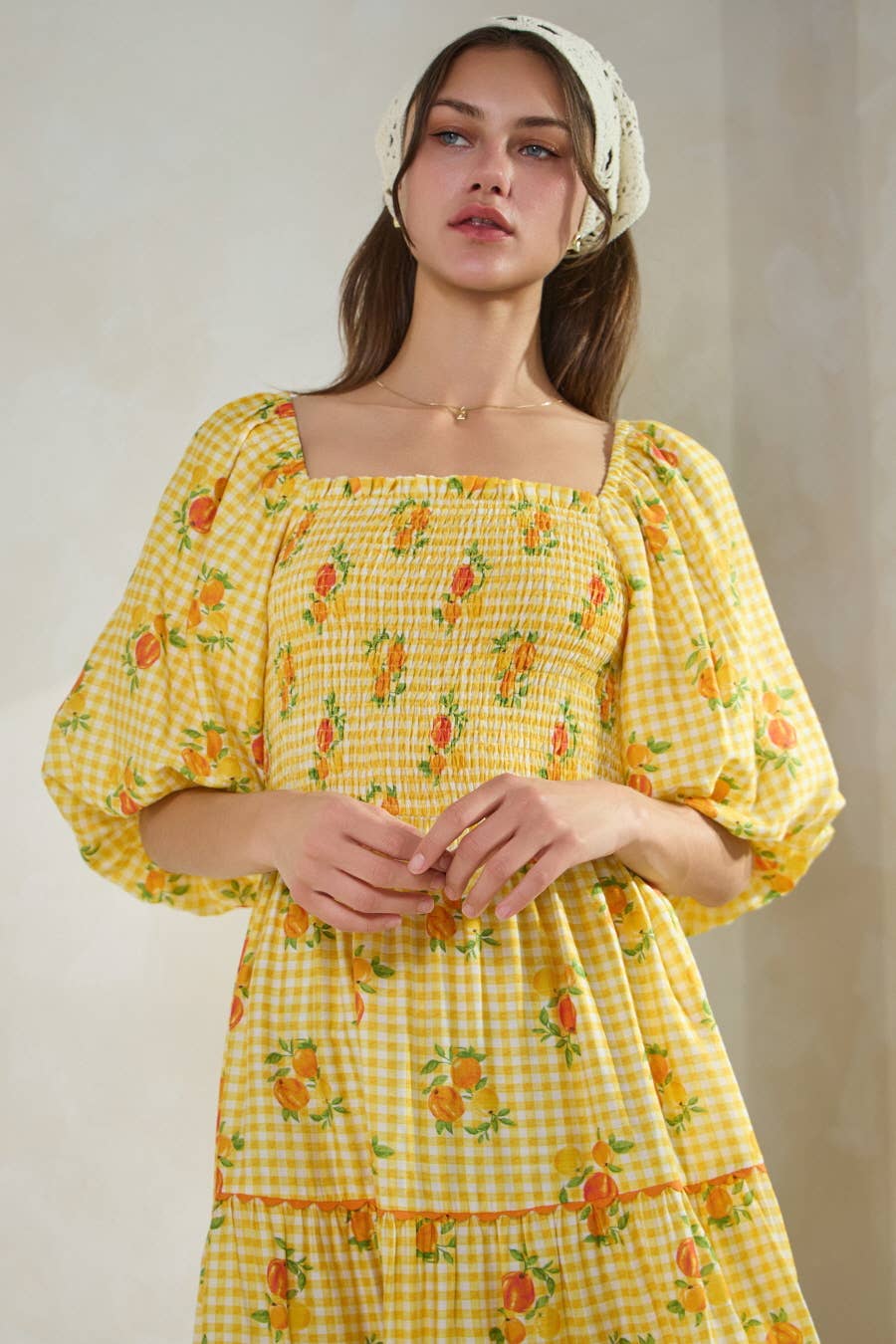 Plus Garden Party Printed Midi Dress