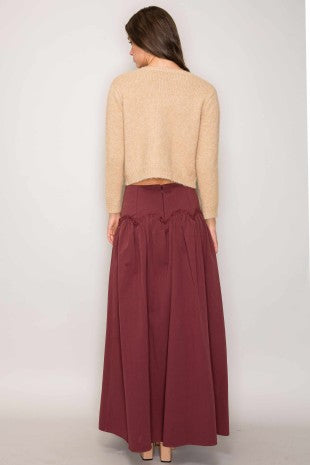 Lettuce Trim Maxi Skirt