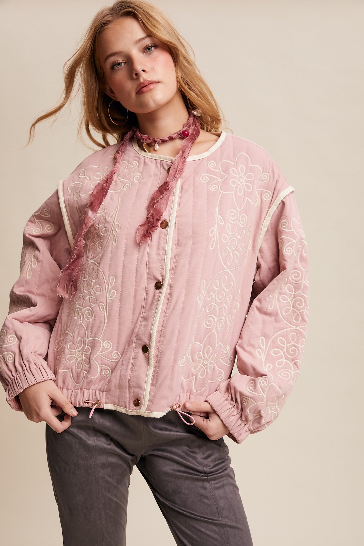 Embroidered Quilted Western Jacket