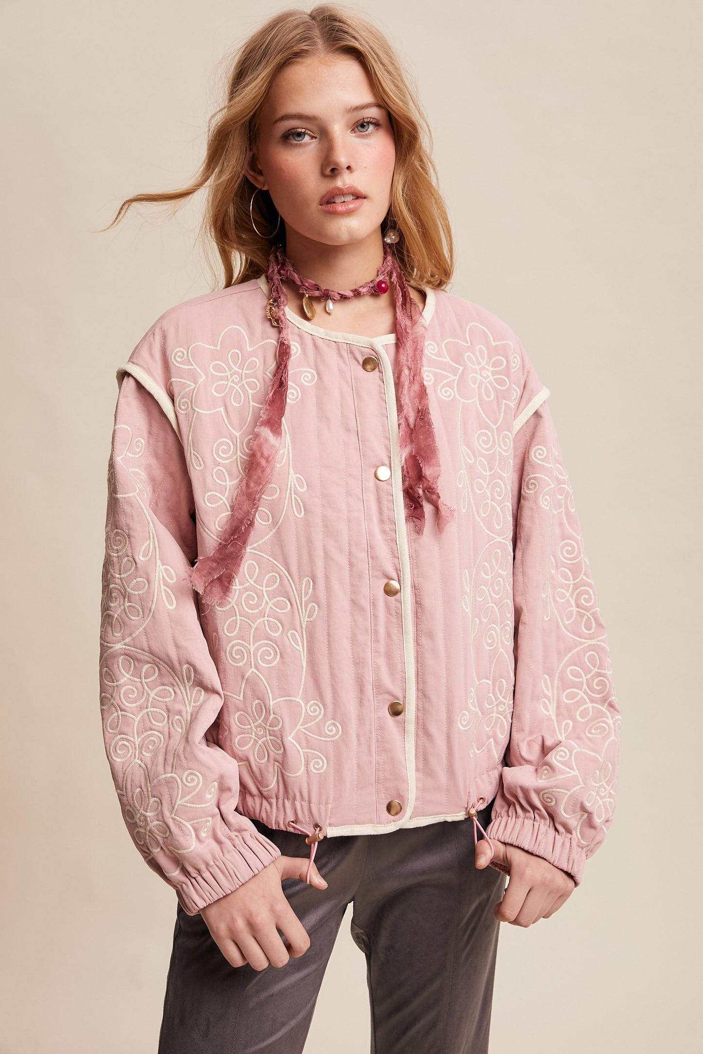 Embroidered Quilted Western Jacket