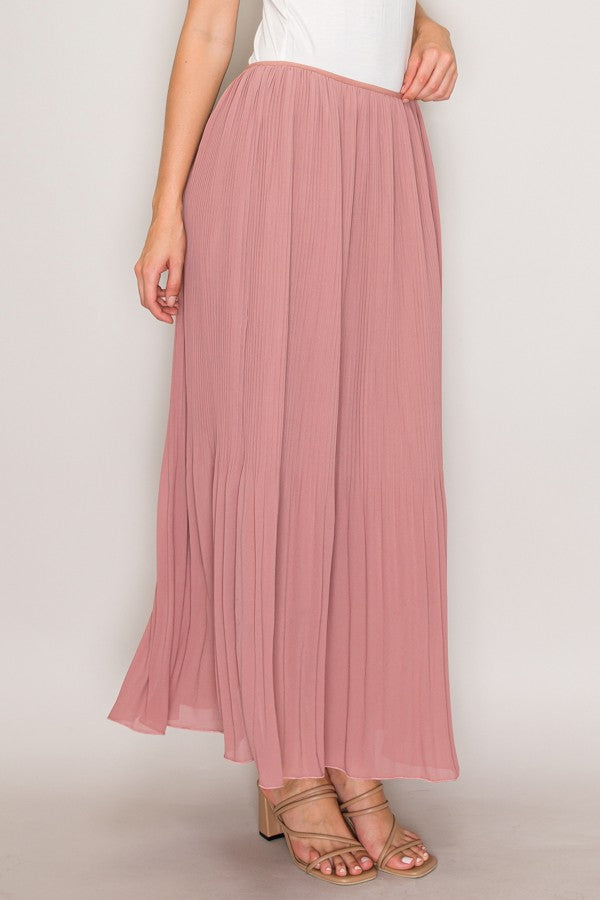 Chiffon A-Line Skirt Mauve