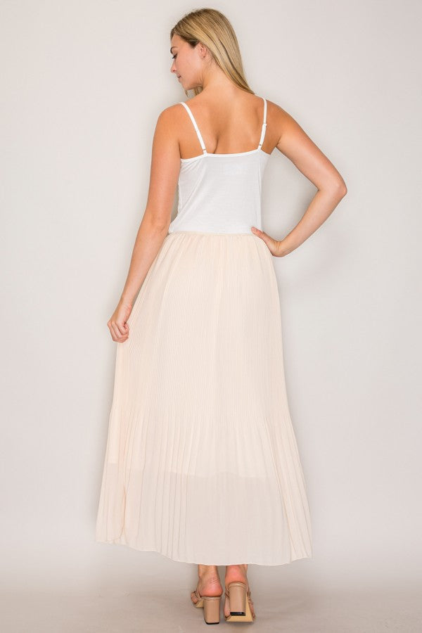Chiffon A-Line Skirt Ivory