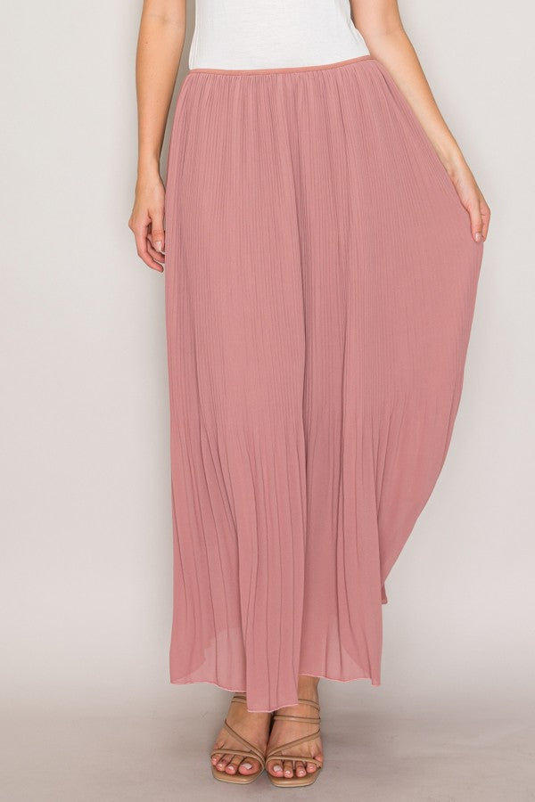 Chiffon A-Line Skirt Mauve