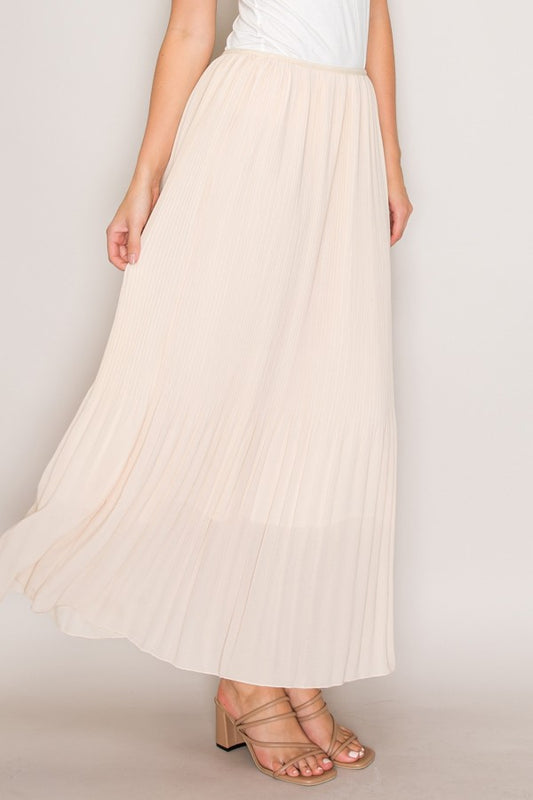 Chiffon A-Line Skirt Ivory