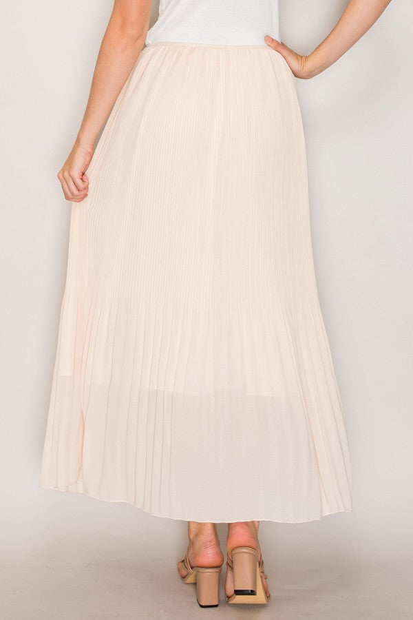 Chiffon A-Line Skirt Ivory