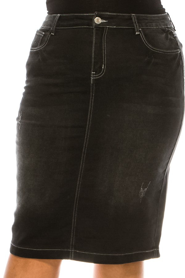BLACK WASH> PLUS SIZE