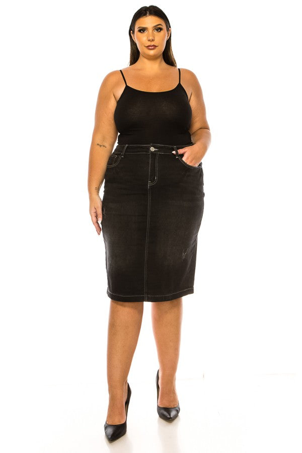 BLACK WASH> PLUS SIZE