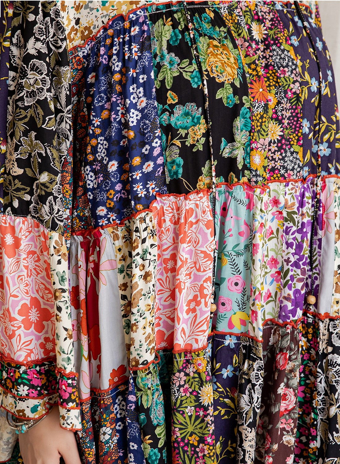 Floral Bell-Sleeve Blouse