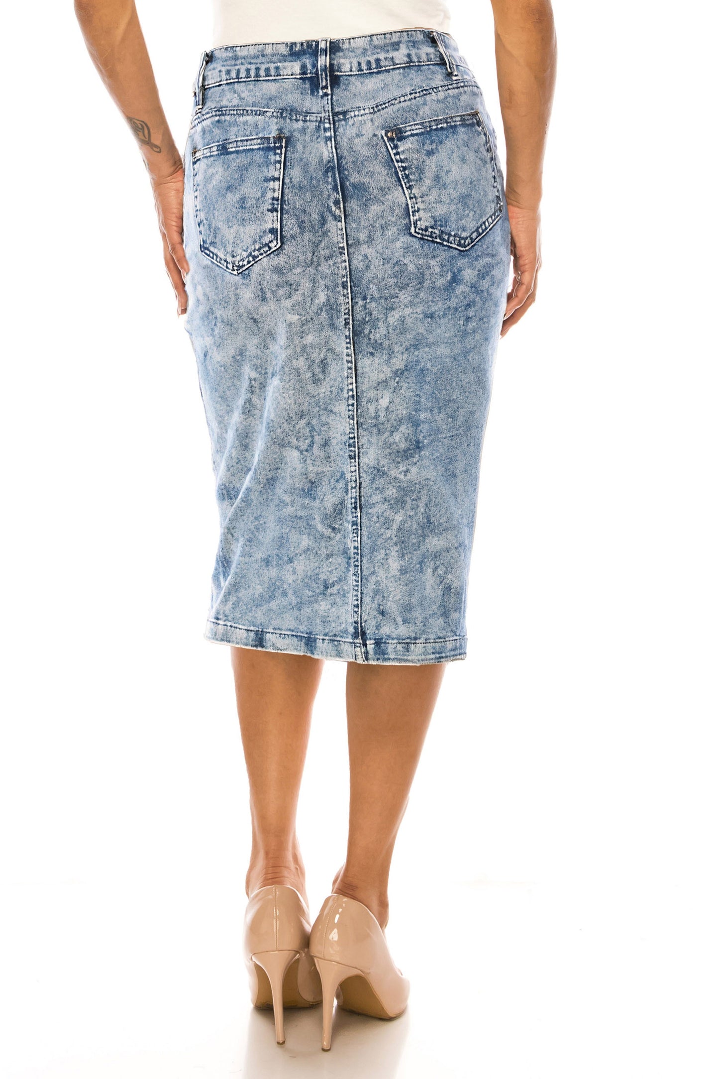 DENIM > PLUS SIZE> DARK SNOW> MIDI