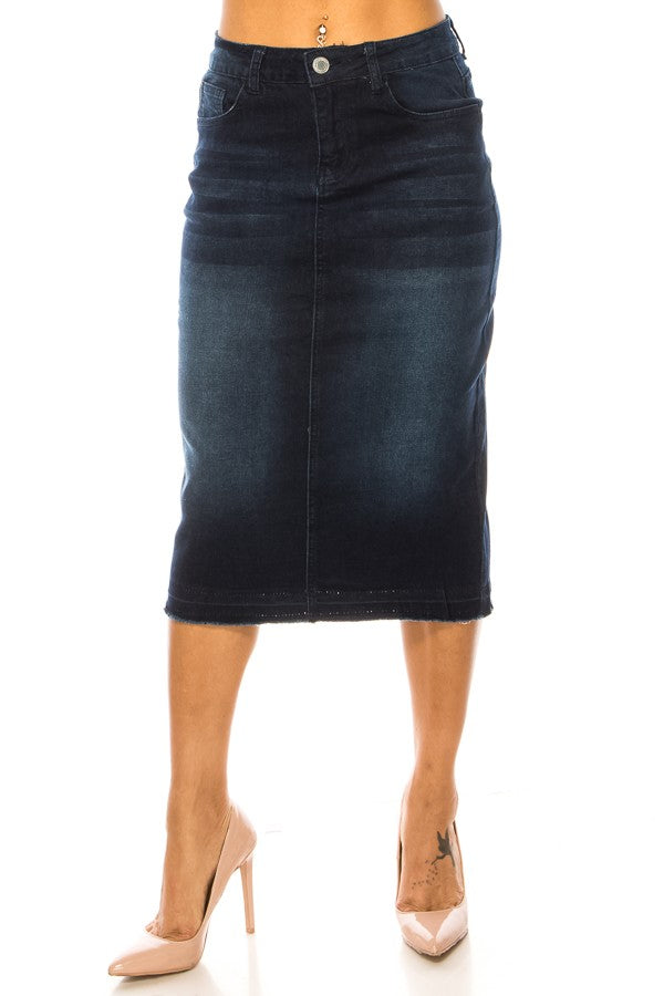 RAW HEM> BLACK THREAD "7" ON POCKET