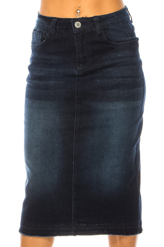 RAW HEM> BLACK THREAD "7" ON POCKET