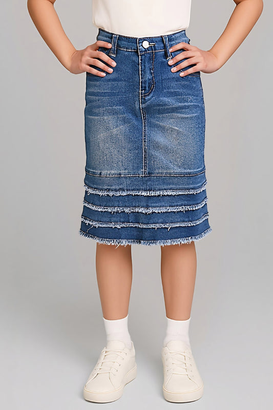 KIDS> FRAYED HEM & RUFFELS