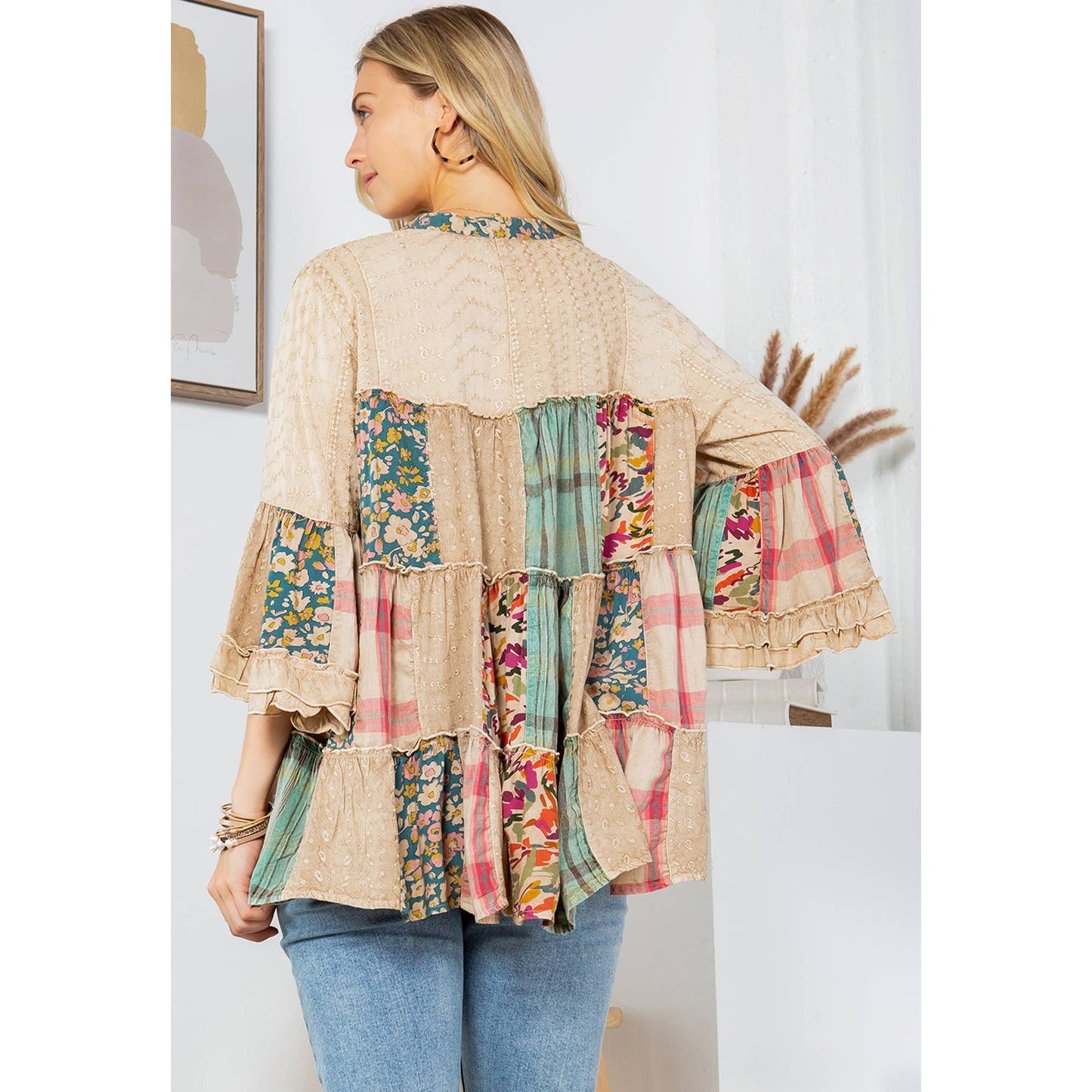 Overdyed Jhabla Top With Emb Also in PLUS
