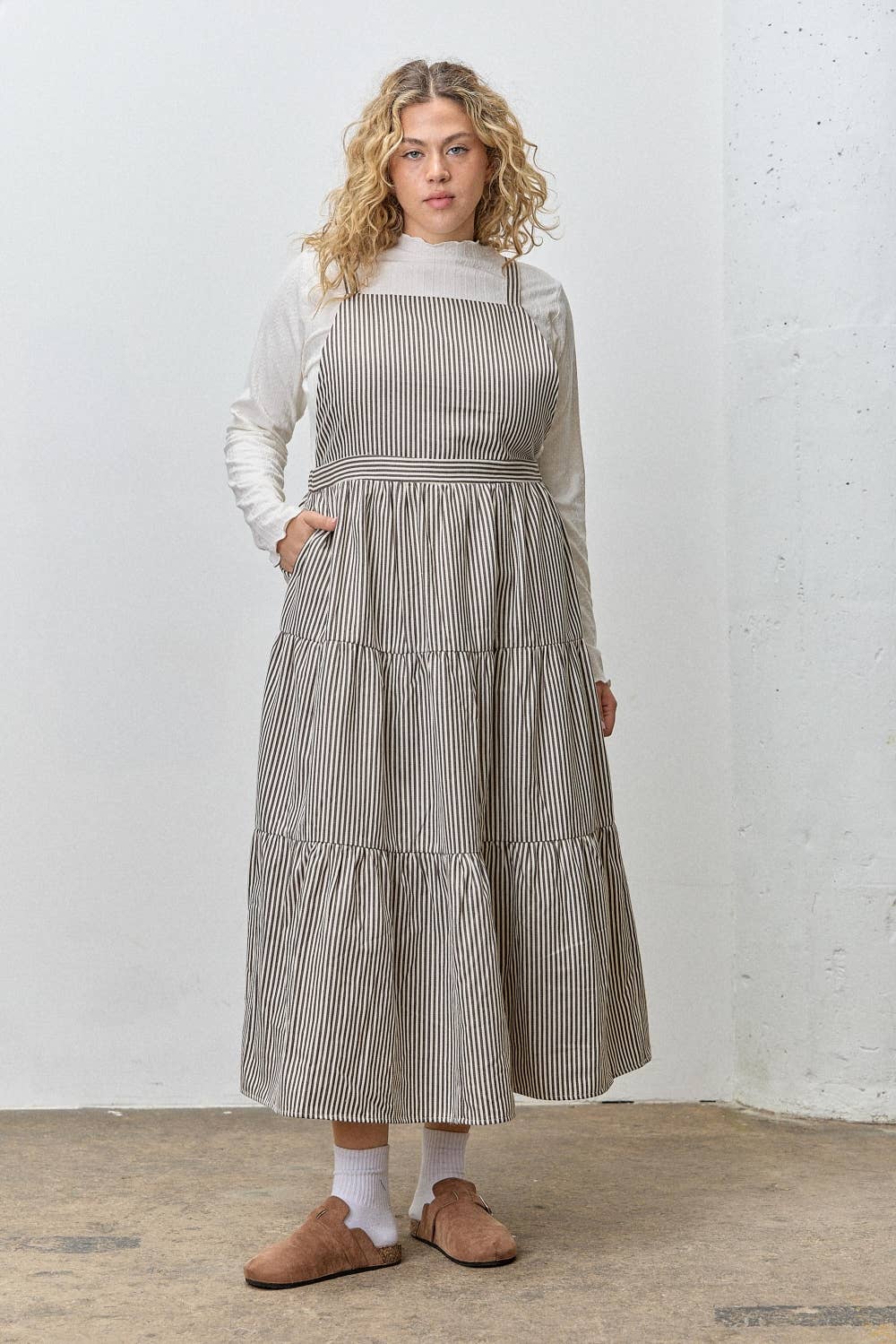 (PLUS) OVERALL  MAXI DRESS