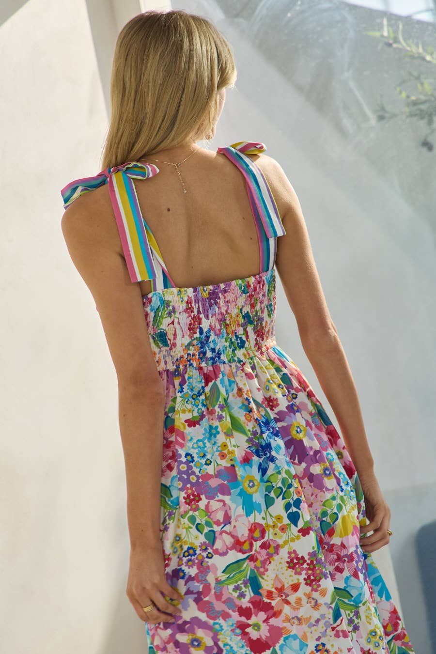 Plus Multicolor Floral Printed Midi Dress