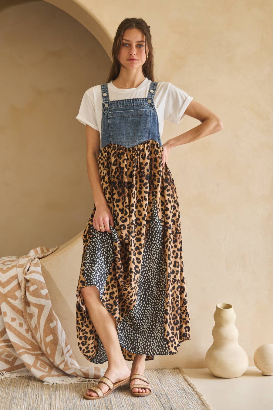 Plus Denim Overall Dress