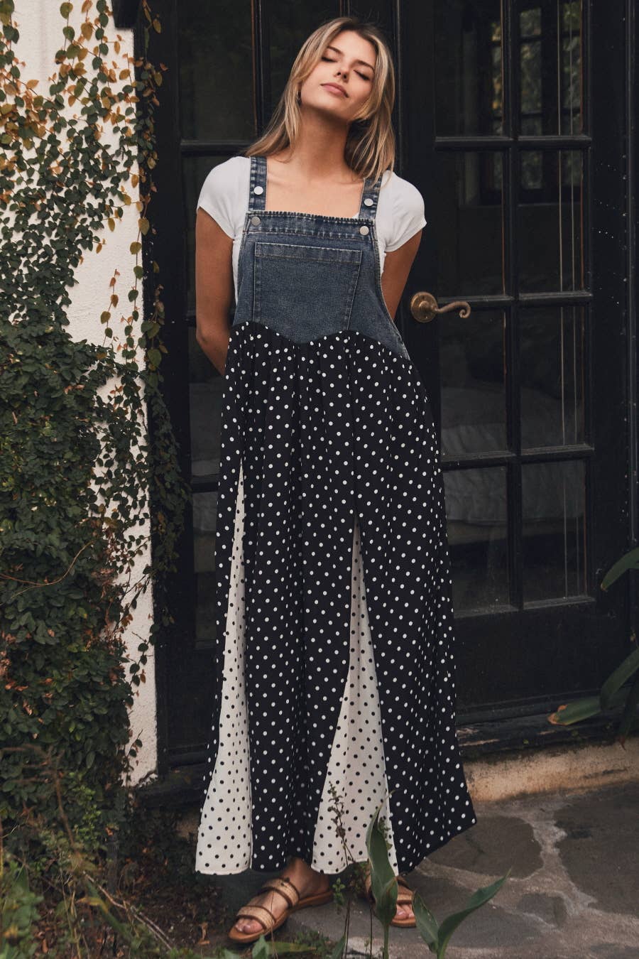 Plus Denim Bib Dress