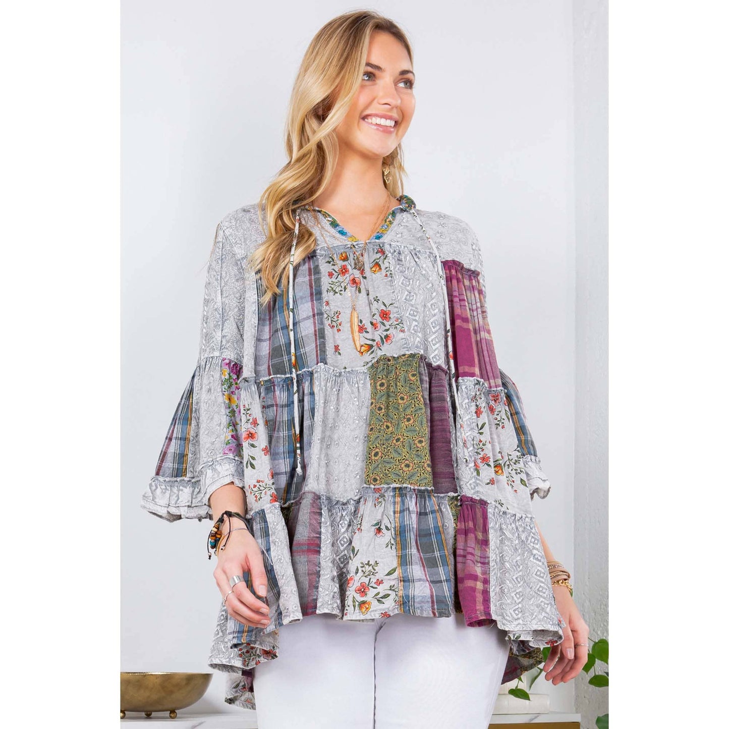 Overdyed Jhabla Top With Emb Also in PLUS