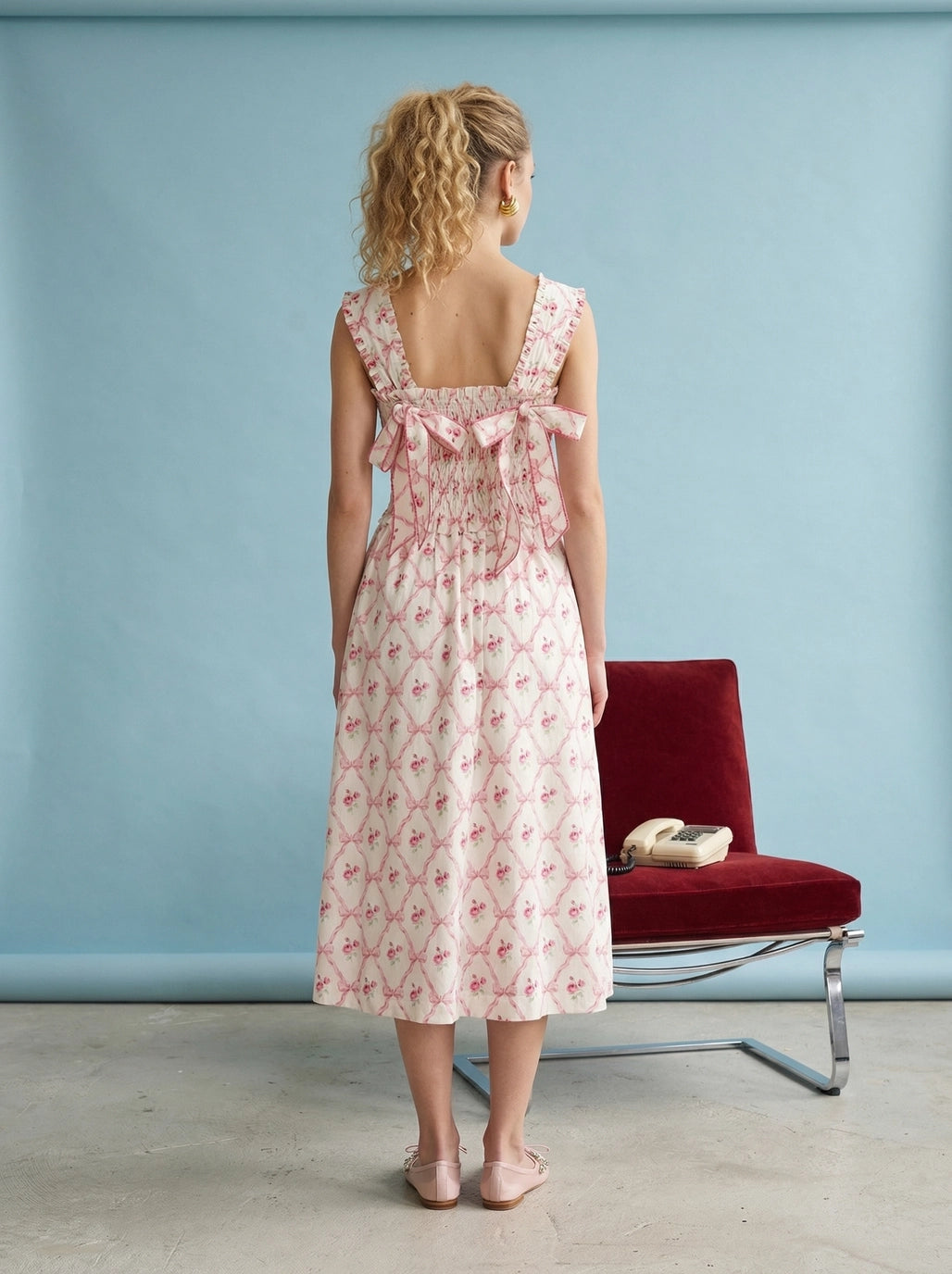 Pink Coquette Bow back dress