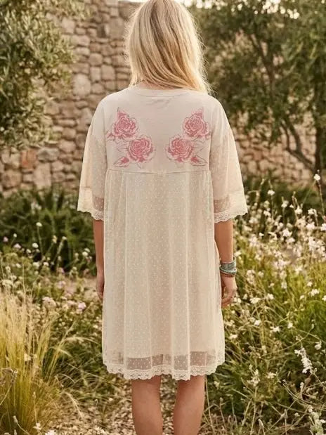 Angel Terry&Dotted Midi Dress