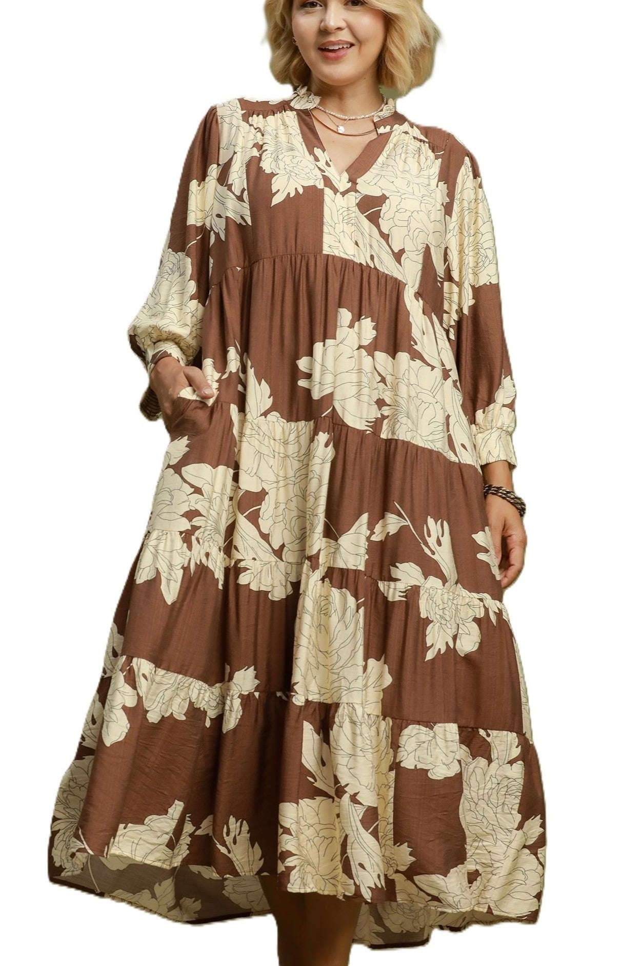 BROWN FLORAL
