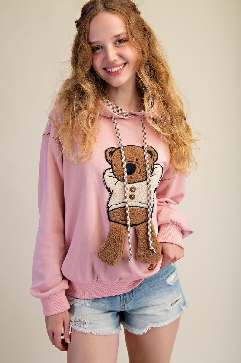 Teddy Sweetheart hoodie pink