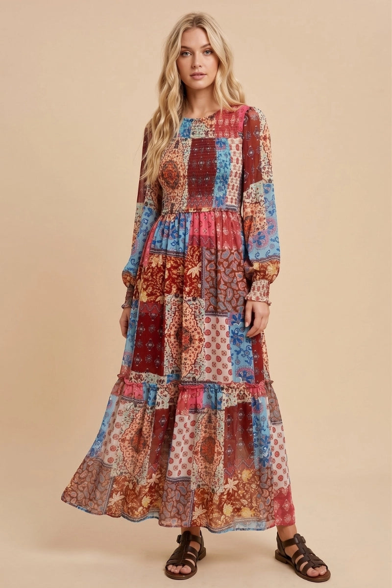 Shimmer Patchwork Dress