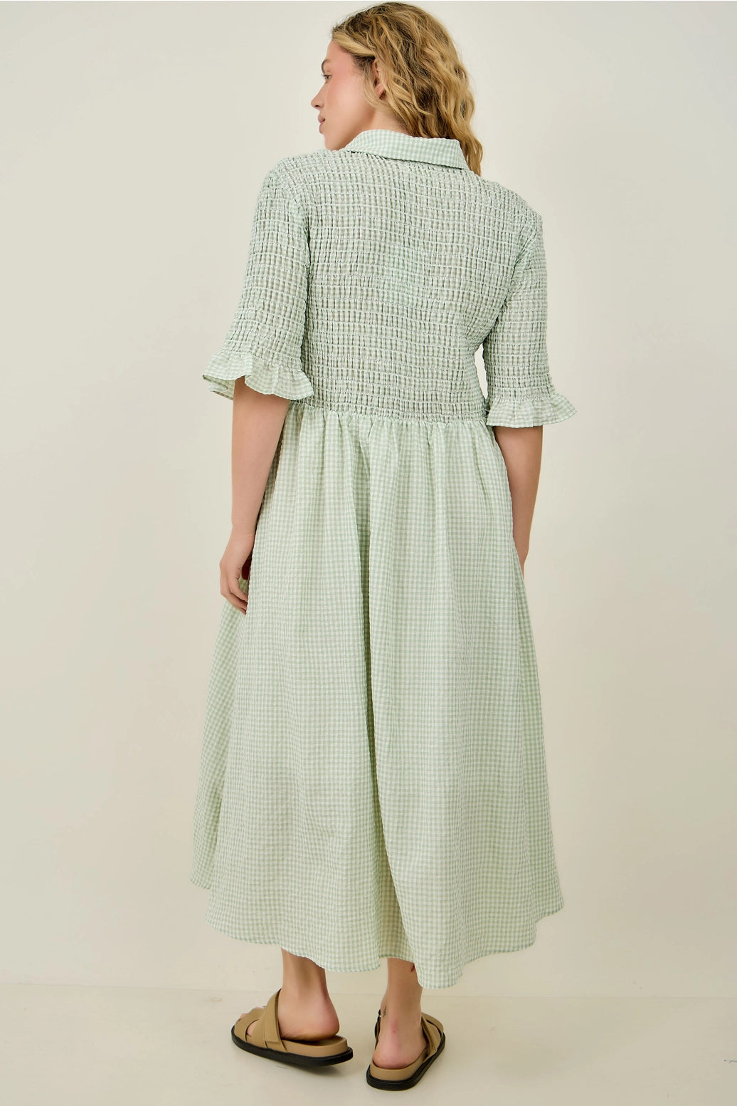 Randy's Gingham Button Up Midi