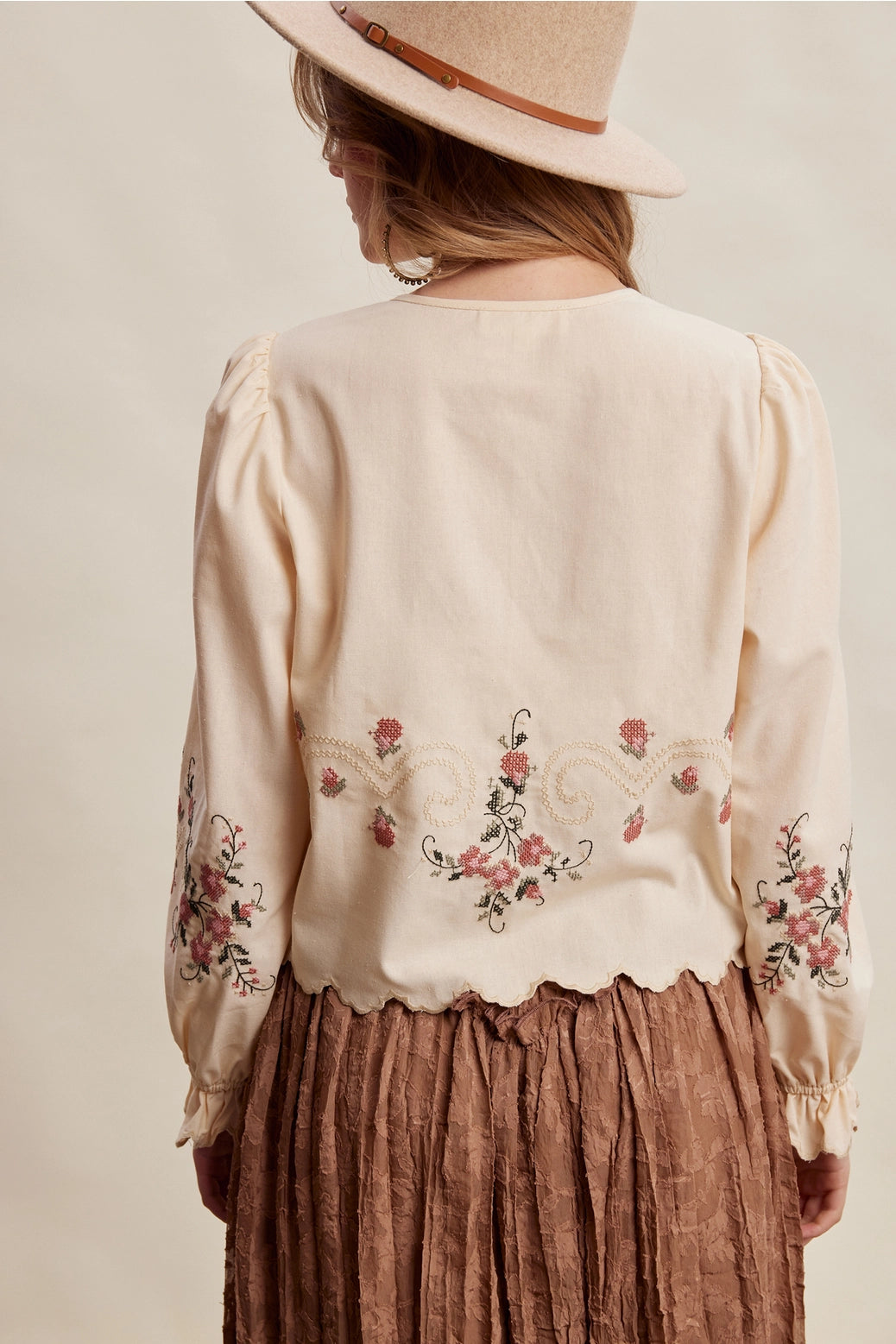Scalloped Secret Garden Blouse