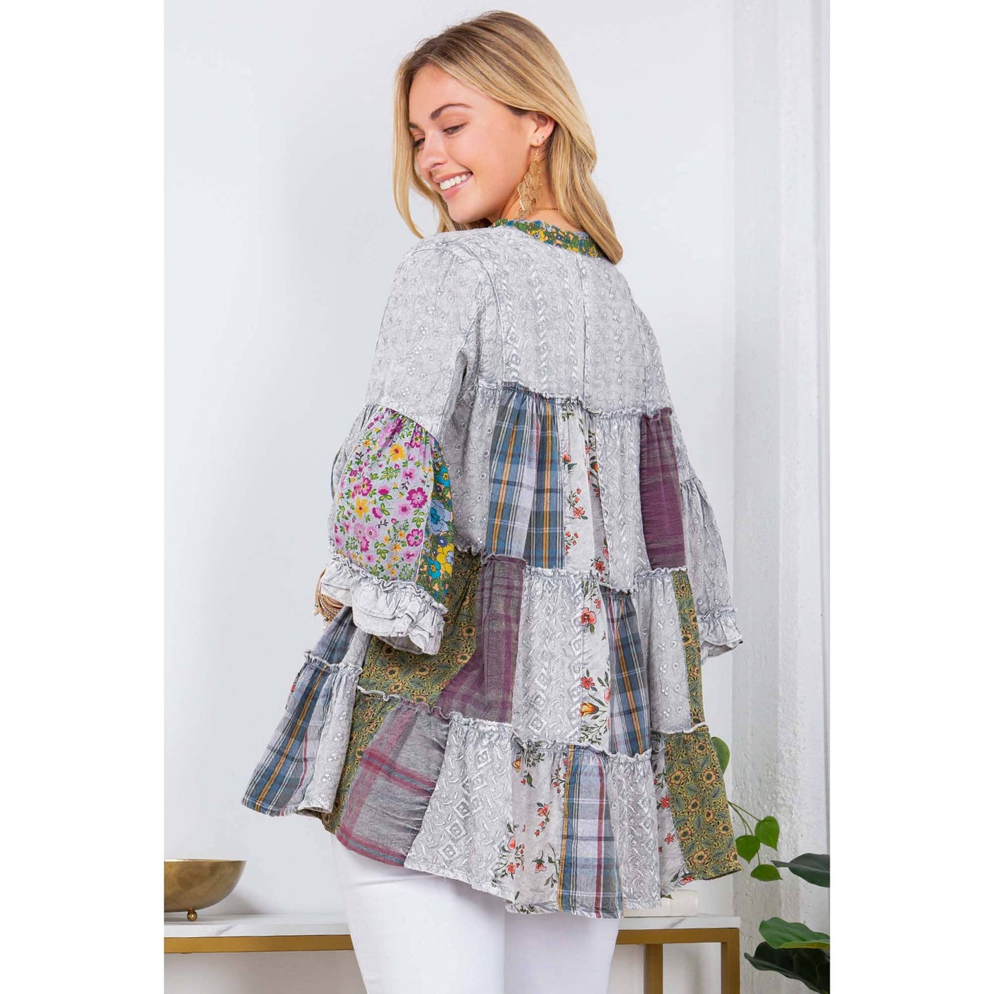 Overdyed Jhabla Top With Emb Also in PLUS