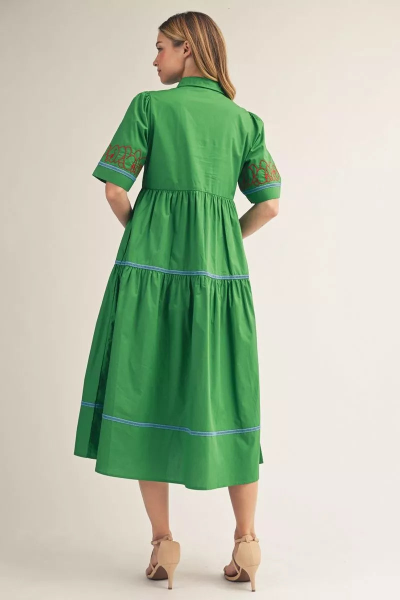 Kelly Green Cotton Dress