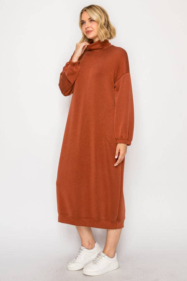 EFFORTLESSLY CHIC LOUNGE PLUS SIZE MIDI DRESS