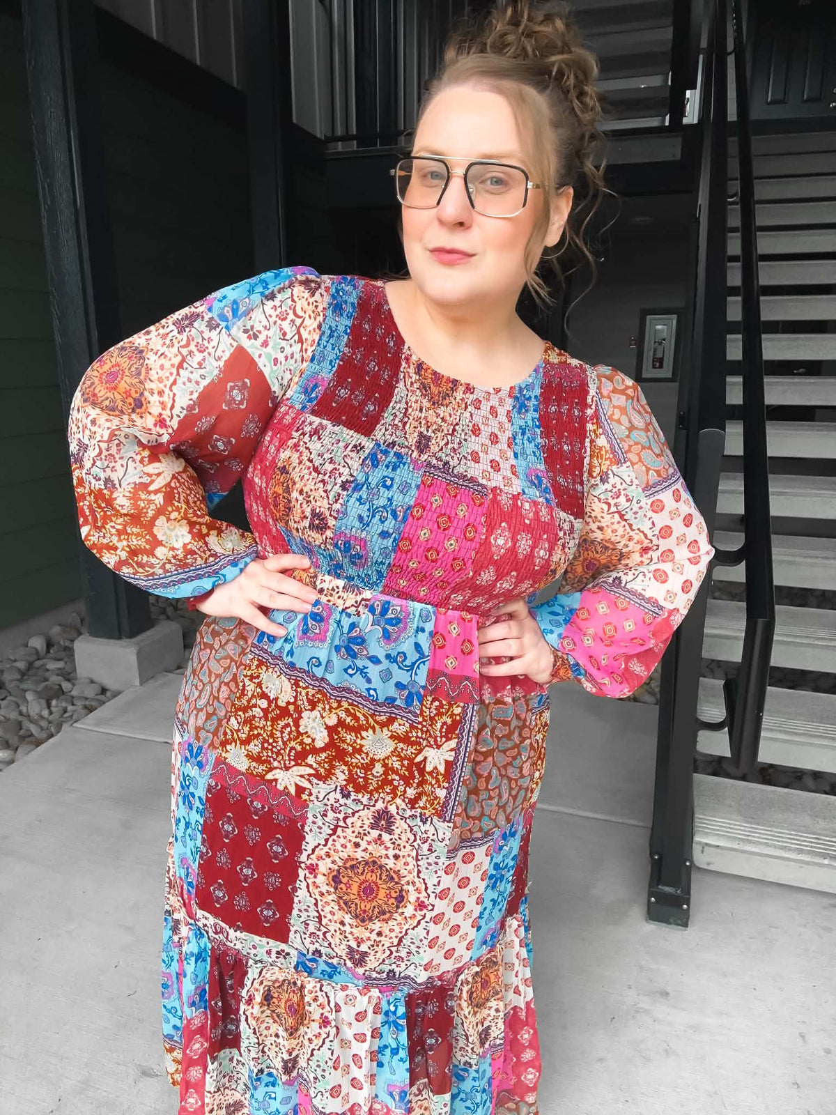 Shimmer Patchwork Dress