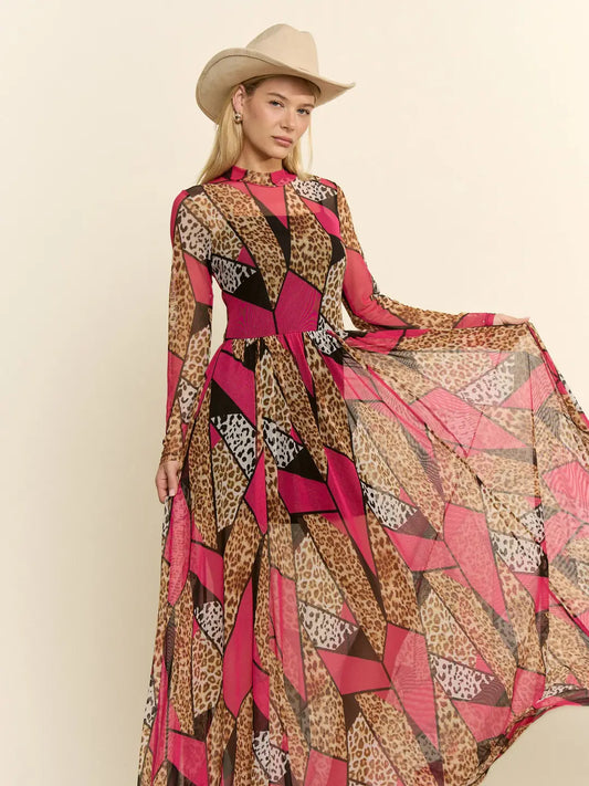 Patty's Patchwork Leopard dress