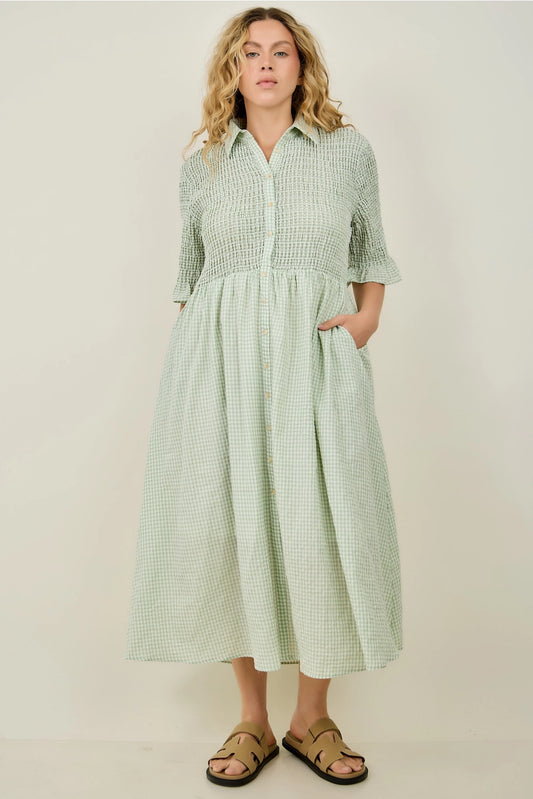 Randy's Gingham Button Up Midi