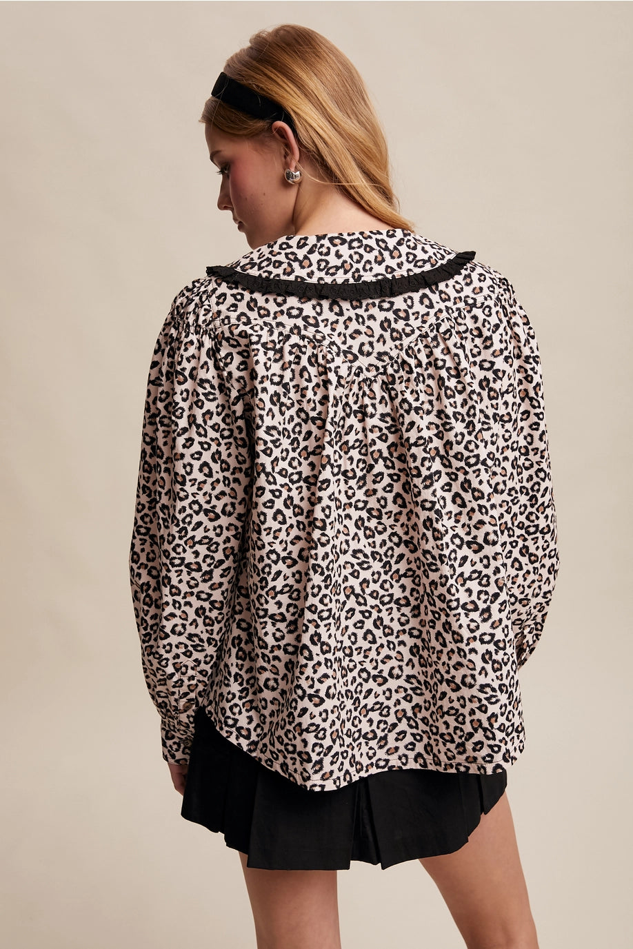 Sarah's Leopard Ruffle Top
