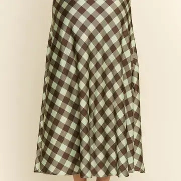 Greenwood Gingham maxi skirt