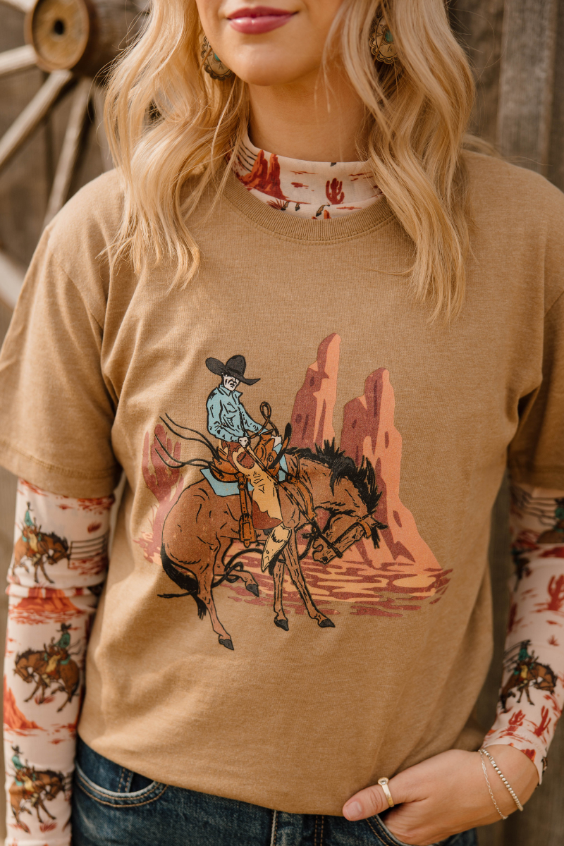 Golden Rodeo Mesh Top