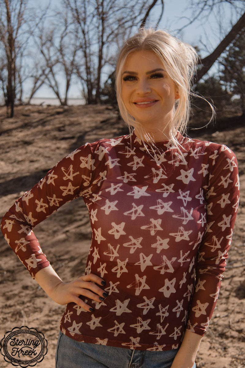 Stars At Night Red Top