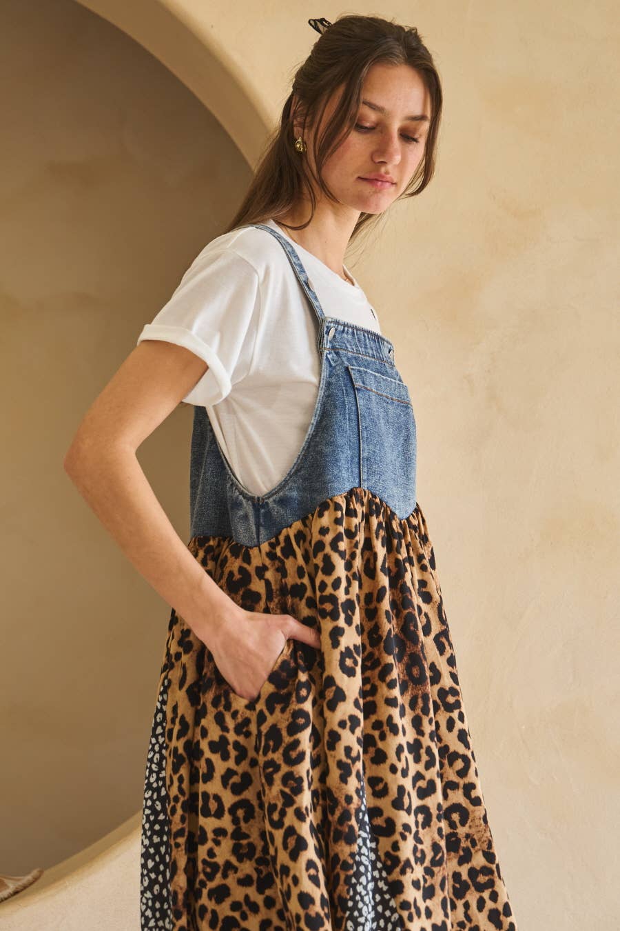 Plus Denim Overall Dress