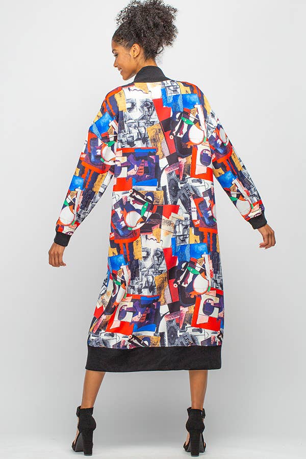 OVERFITTING LONG FASHION JACKET WITH POCKETS