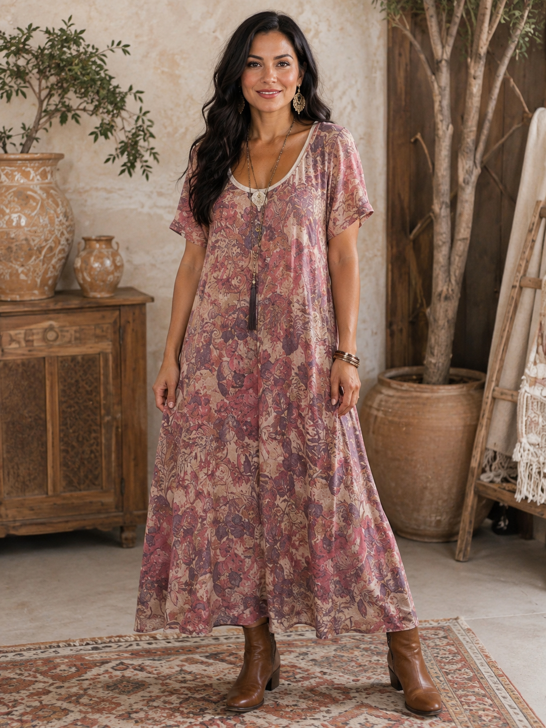 Rosa Bloom Maxi Dress
