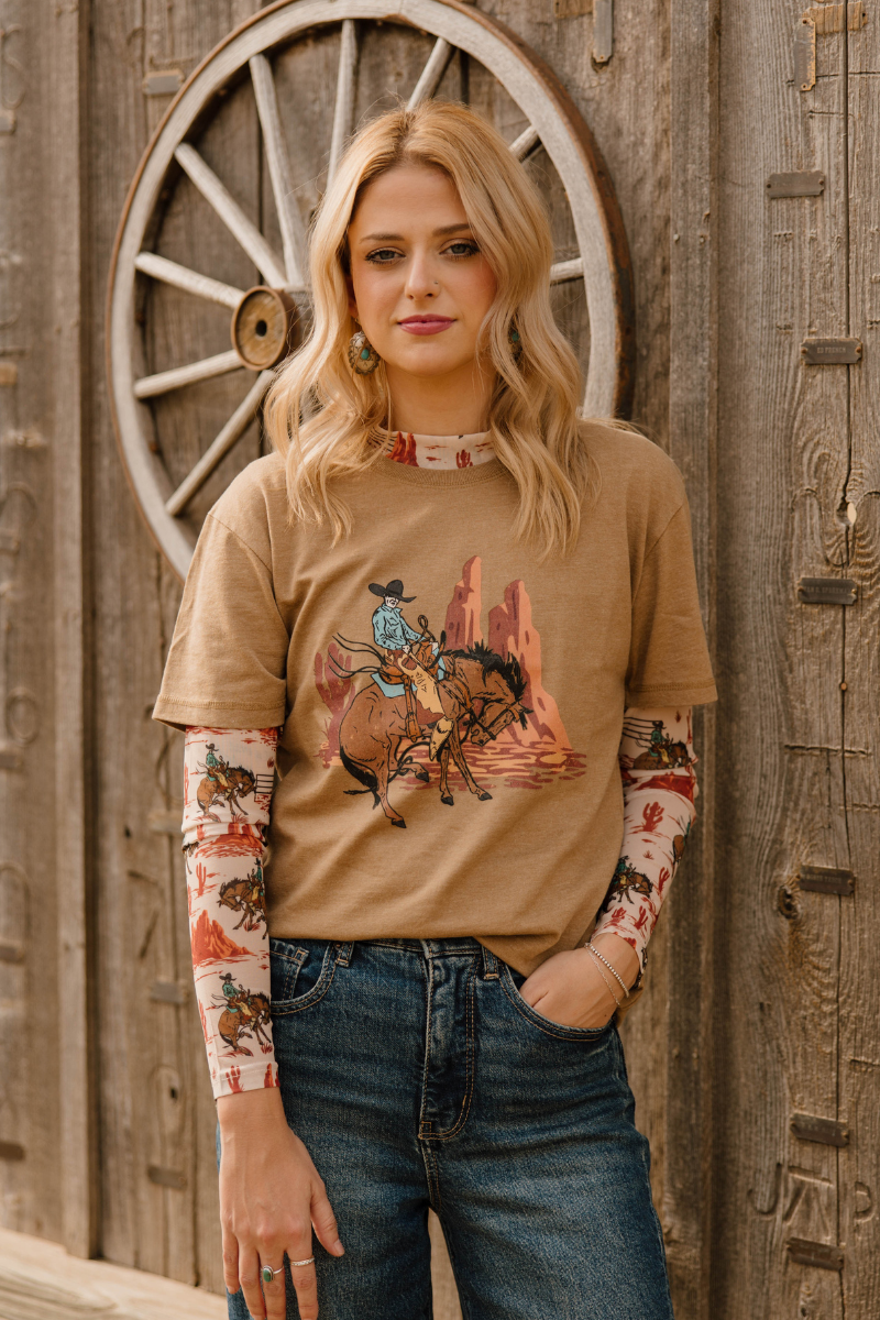 Golden Rodeo Mesh Top
