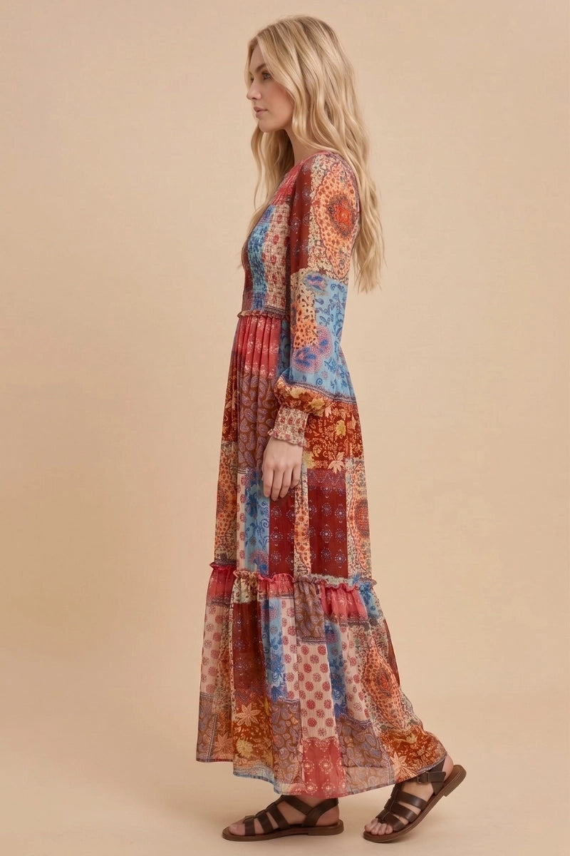 Shimmer Patchwork Dress