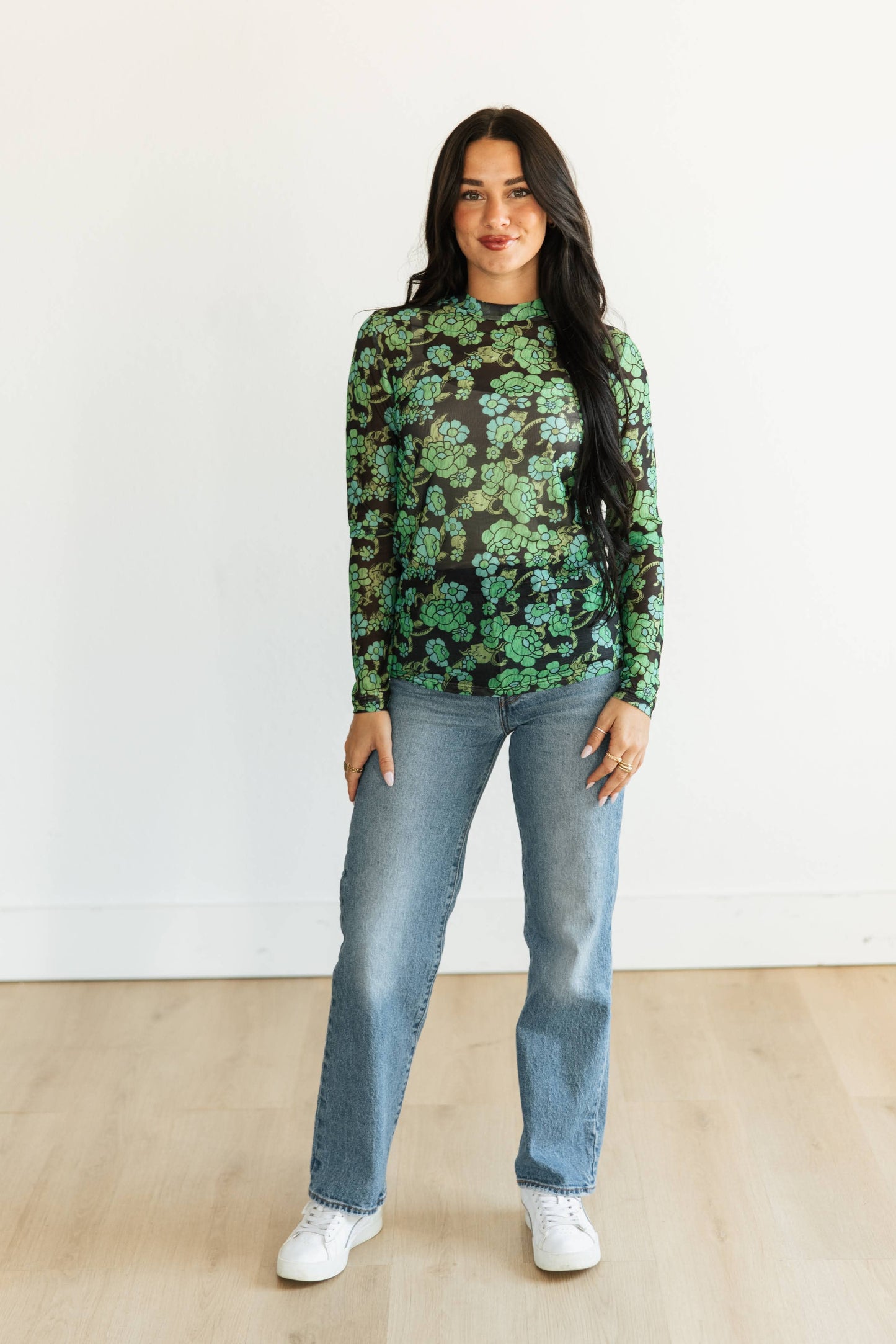 TH1221 GREEN FLORAL  (7 Piece)