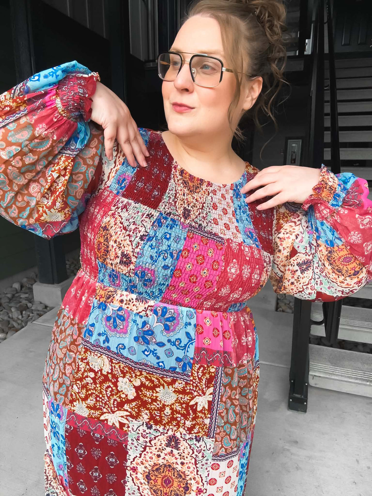 Shimmer Patchwork Dress
