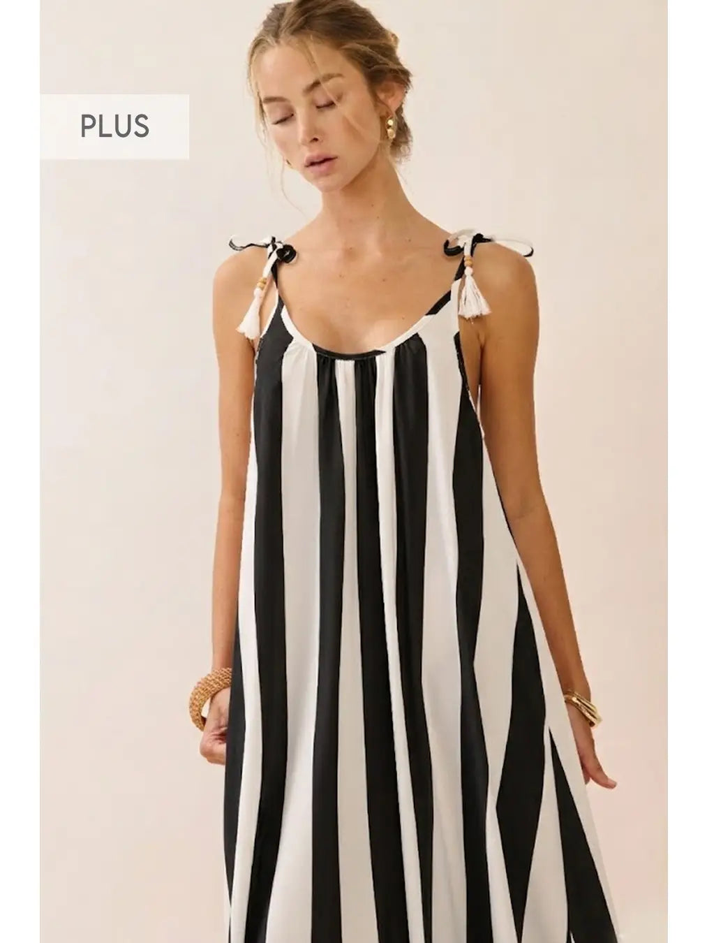 Addison's vertical stripe midi dress